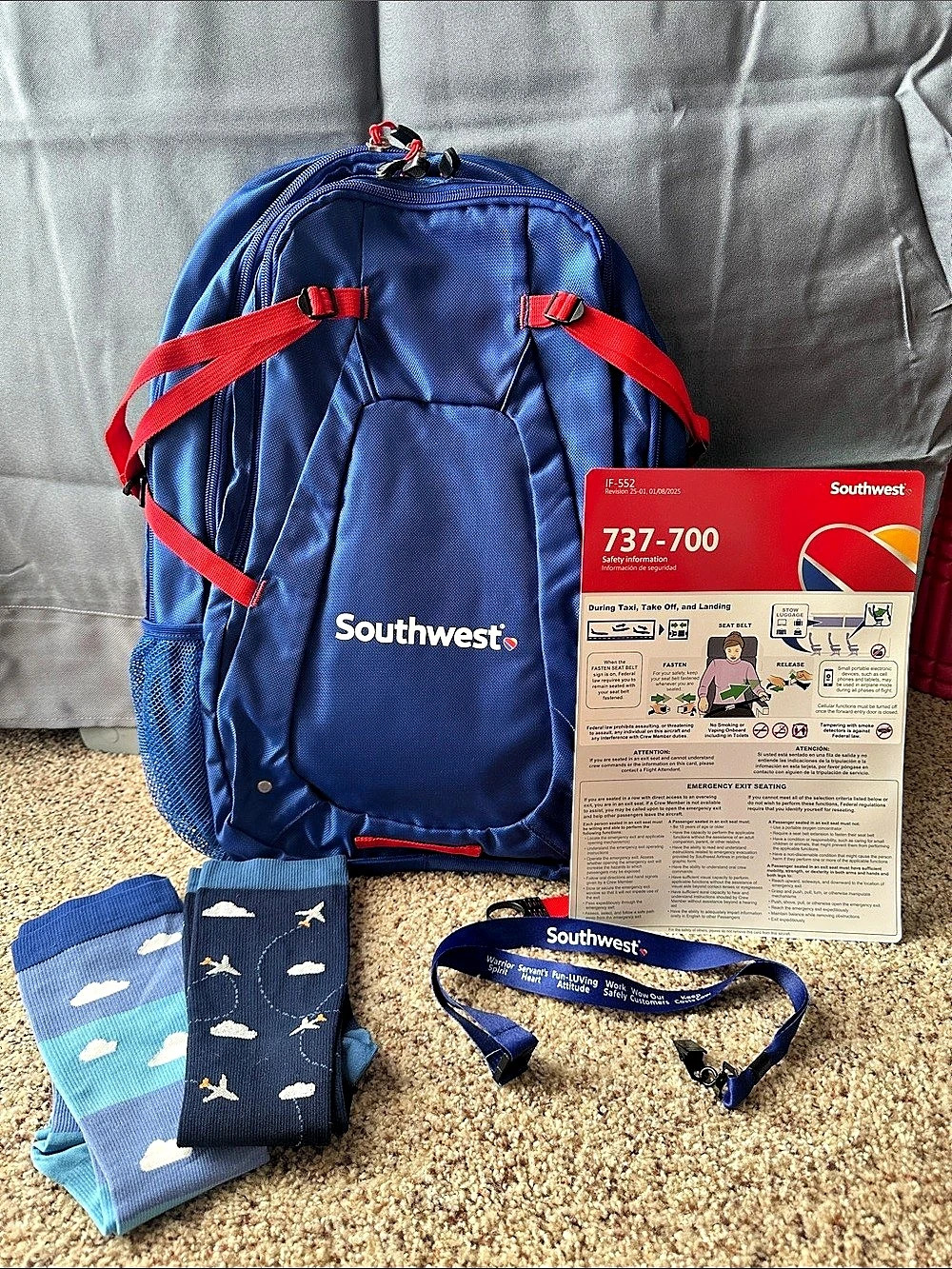 Southwest Blue & Red Travel Backpack Bundle!!